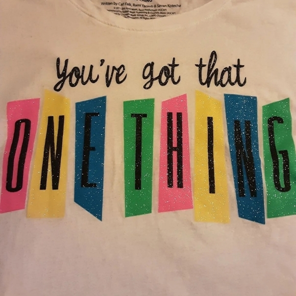HP!🎉One Direction One Thing Lyric Shirt Juniors XL Womans Large Music Hot Topic - Picture 2 of 4